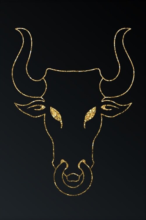 Gold Bull Head Silhouette: Gold Bull Head Silhouette: Gray Softcover Note Book Diary Lined Writing Journal Notebook Pocket Sized 200 Pages (Paperback)