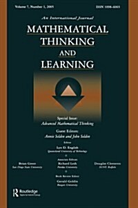 Advanced Mathematical Thinking: A Special Issue of Mathematical Thinking and Learning (Paperback)
