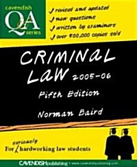 Criminal Law 2005-06 (Paperback, 5th)