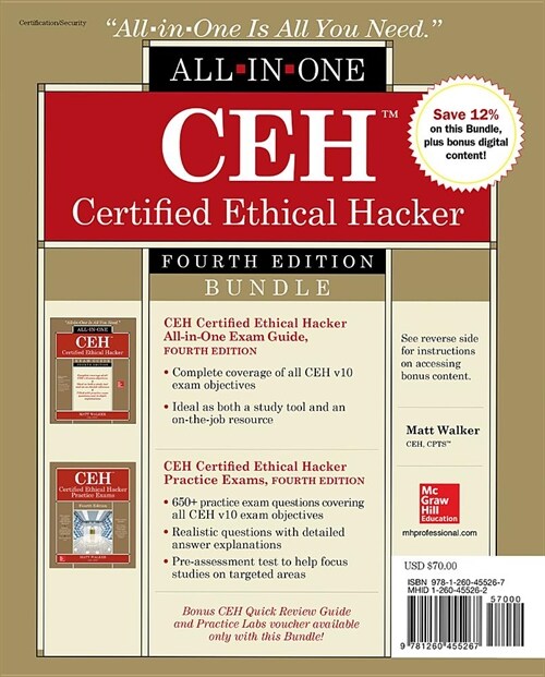 Ceh Certified Ethical Hacker Bundle, Fourth Edition [With Access Code] (Paperback, 4)