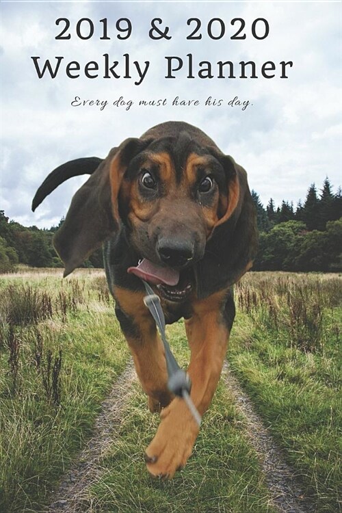 2019 & 2020 Weekly Planner Every Dog Must Have His Day.: Funny Treeing Walker Coonhound in Nature: Two Year Agenda Datebook: Plan Goals to Gain & Work (Paperback)