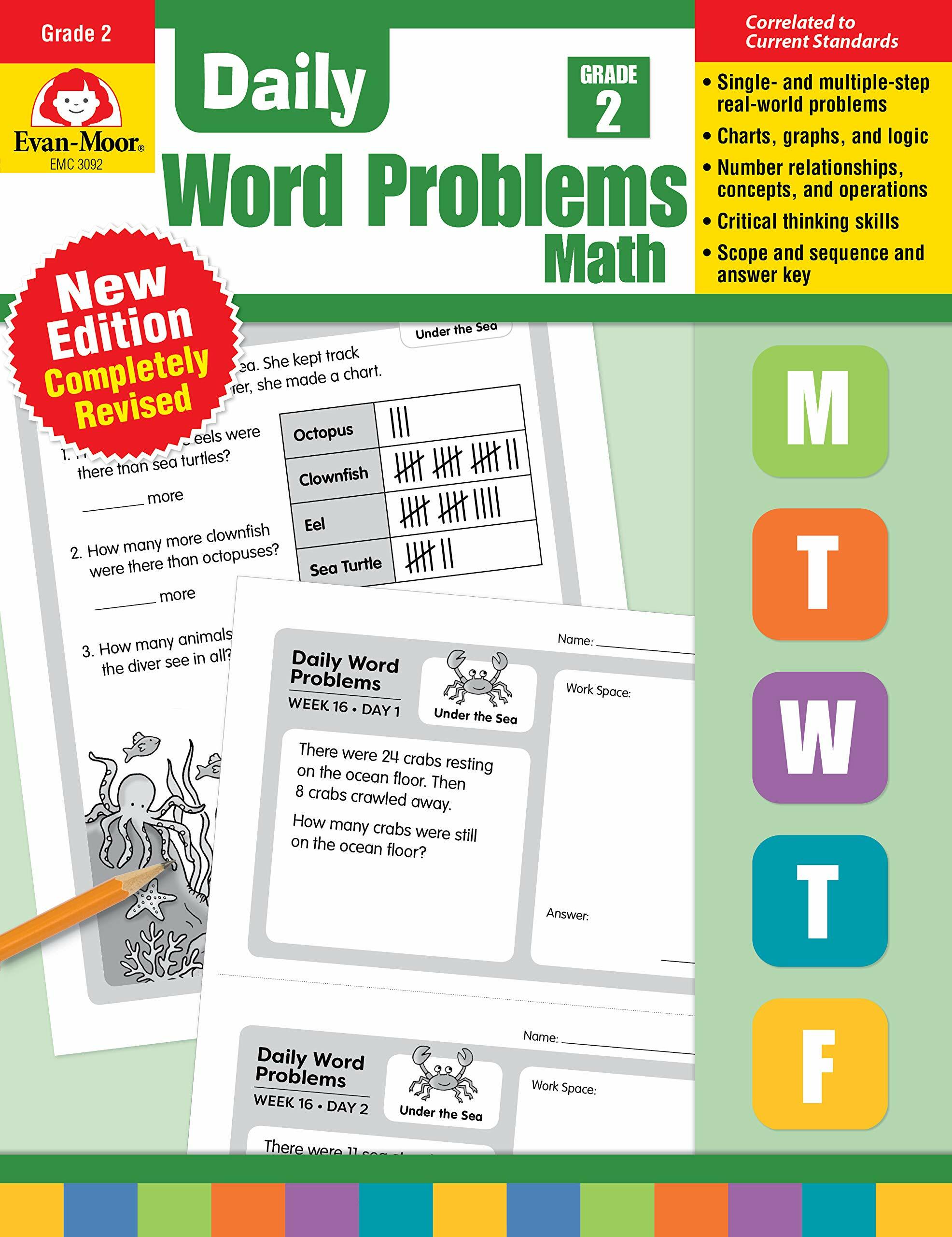 [중고] Daily Word Problems Math, Grade 2 Teacher Edition (Paperback, Teacher)