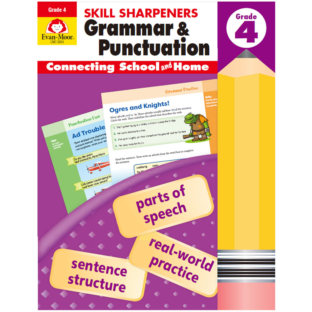 Skill Sharpeners: Grammar & Punctuation, Grade 4 Workbook (Paperback, Teacher)