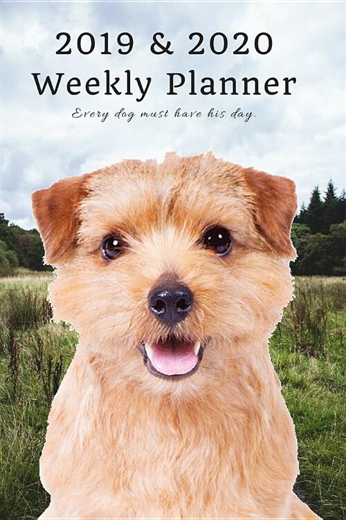 2019 & 2020 Weekly Planner Every Dog Must Have His Day.: Cute Norfolk Terrier in Nature: Two Year Agenda Datebook: Plan Goals to Gain & Work to Mainta (Paperback)