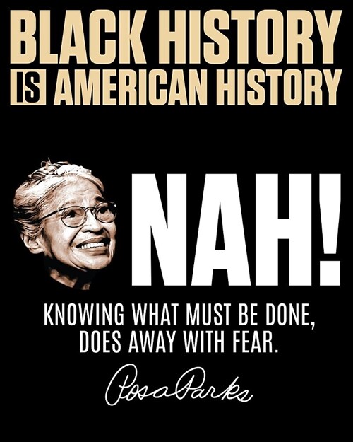 Black History Is American History: Nah! Knowing What Must Be Done, Does Away with Fear: 2019-2020 Weekly Planner Featuring Rosa Parks (Paperback)