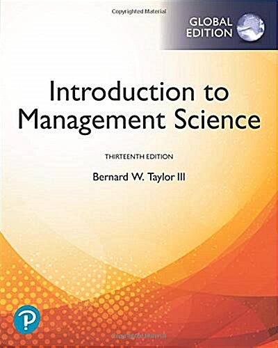 [중고] Introduction to Management Science, Global Edition (Paperback, 13 ed)