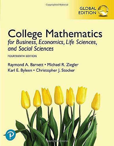 College Mathematics for Business, Economics, Life Sciences, and Social Sciences, Global Edition (Paperback, 14 ed)