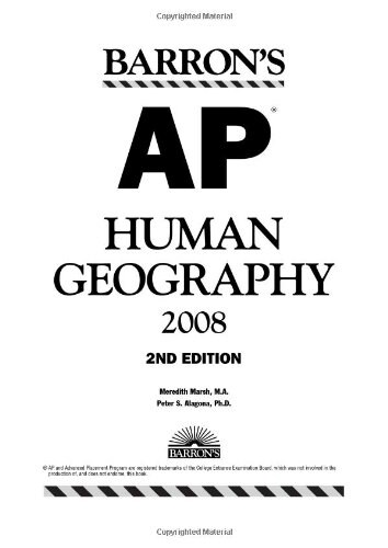 [중고] Barron‘s AP Human Geography 2008 (Paperback, 2nd, Revised)