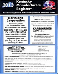 Kentucky Manufacturers Register 2013 (Paperback)