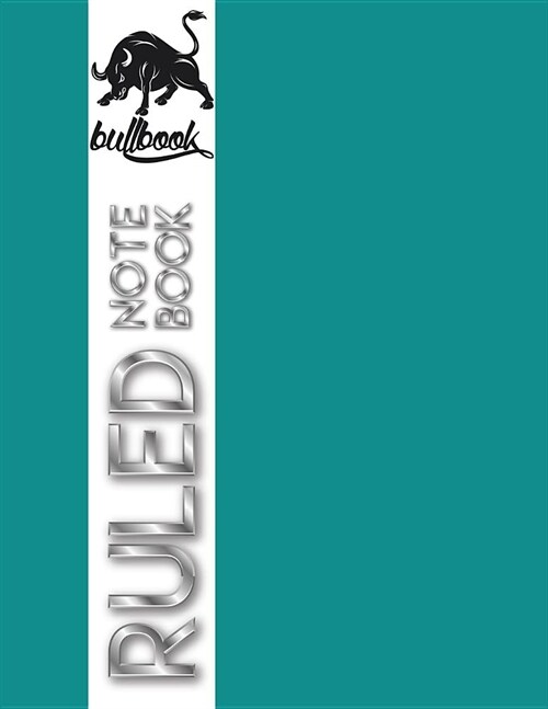 Ruled Notebook: Basics College Wide Ruled Composition Notebook Journal Darkcyan Cover (Paperback)