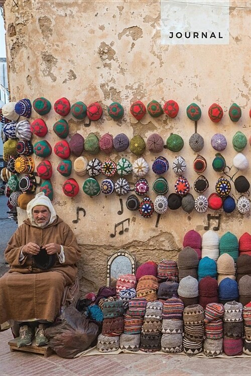 Journal: Lined Notebook Hat Seller in Morocco (Paperback)