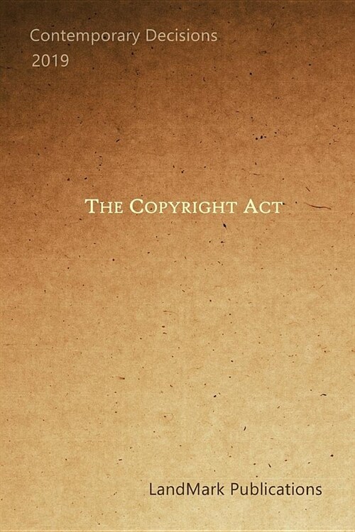 The Copyright ACT (Paperback)