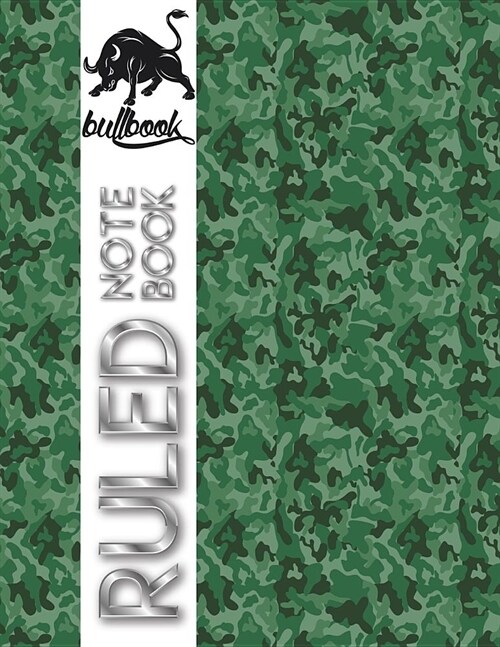 Ruled Notebook: Basics College Wide Ruled Composition Notebook Journal Green Military Cover (Paperback)