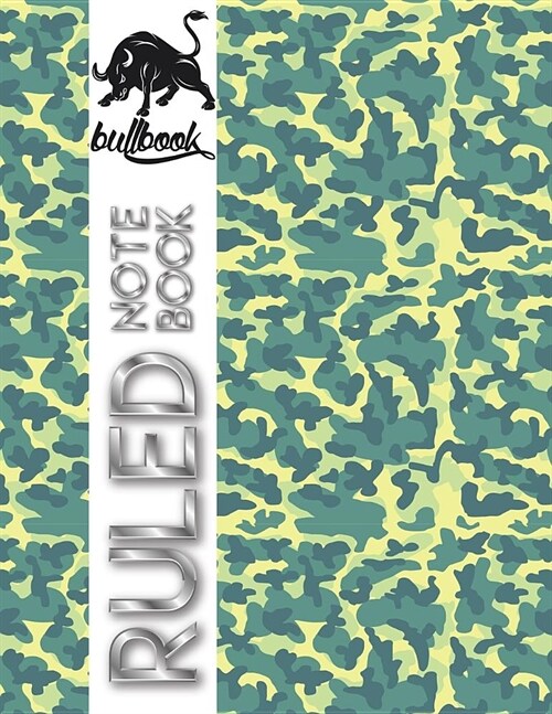 Ruled Notebook: Basics College Wide Ruled Composition Notebook Journal Darkgreen Camouflag Cover (Paperback)