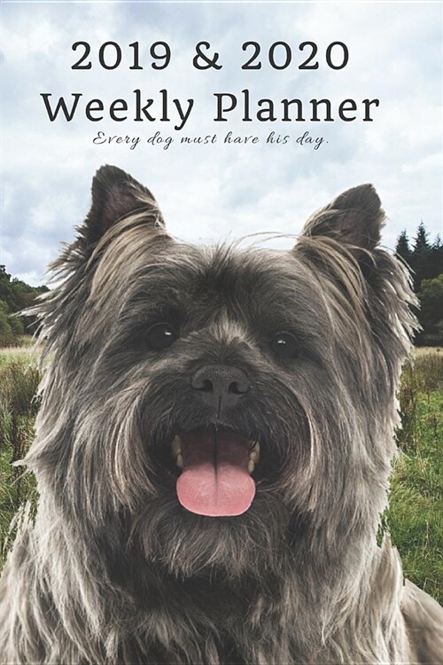 2019 & 2020 Weekly Planner Every Dog Must Have His Day.: Cute Cairn Terrier in Nature: Two Year Agenda Datebook: Plan Goals to Gain & Work to Maintain (Paperback)