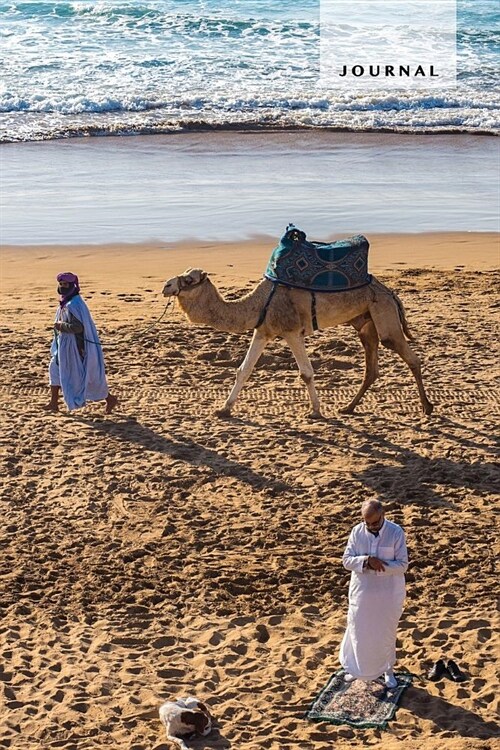 Journal: Lined Notebook Camel on Beach in Morocco (Paperback)