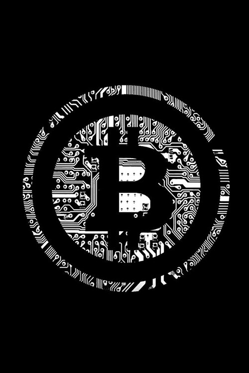 Bitcoin Notebook: White Btc Crypto LOGO Design Small 6 X 9 (Paperback)