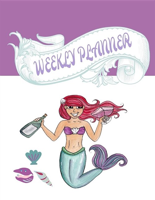 Weekly Planner: Undated Perpetual Wine Loving Creatures Theme Planner 52 Weeks V3 (Paperback)