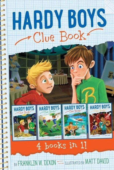 Hardy Boys Clue Book 4 Books in 1!: The Video Game Bandit; The Missing Playbook; Water-Ski Wipeout; Talent Show Tricks (Hardcover, Bind-Up)