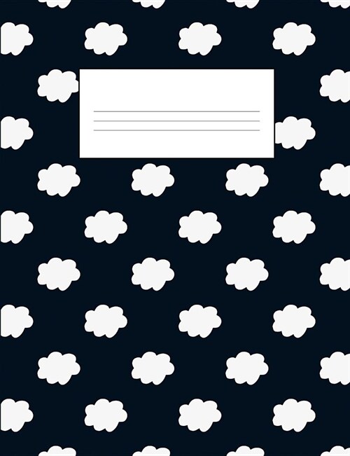 Blank Notebook Journal: Clouds in the Night Sky (Paperback)