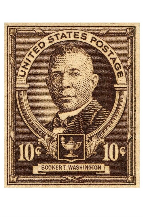 Booker T. Washington: 10 Cent U. S. Postage Stamp Art White Softcover Note Book Diary Lined Writing Journal Notebook Pocket Sized 100 Pages (Paperback)