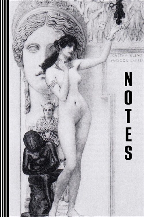 Notes: Gustav Klimt Blank Dot Grid Writing and Journaling Paper Composition Notebook - Allegory of Sculpture Black and White (Paperback)