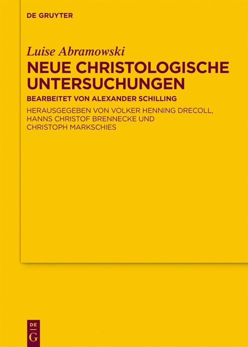 Neue Christologische Untersuchungen (Hardcover)