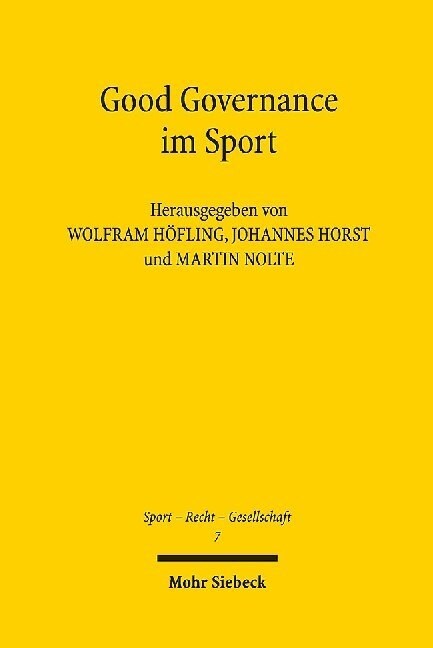 Good Governance Im Sport (Paperback)