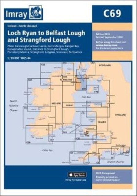 Imray Chart C69 : Loch Ryan to Belfast Lough and Strangford Lough (Paperback, New ed)