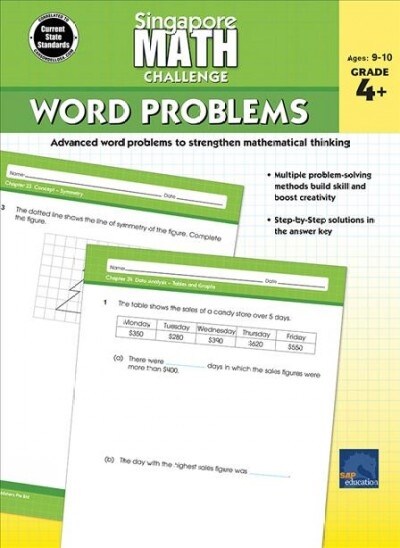 Singapore Math Challenge Word Problems, Grades 4 - 6: Volume 3 (Paperback)