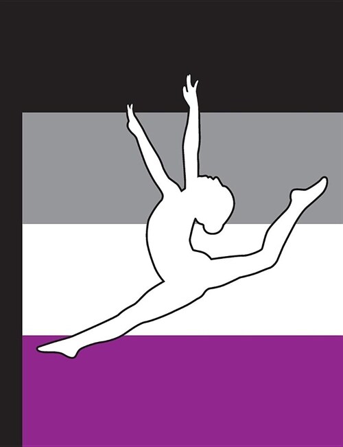 Gymnastics Asexual Flag - College Ruled Lined Composition Book: Lined Notebook for Gymnasts for School and Work (Paperback)