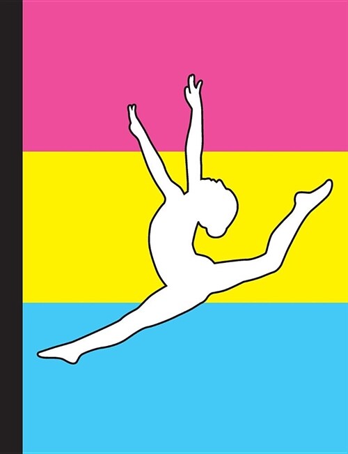 Gymnastics Pansexual Flag - Wide Ruled Lined Composition Book: Lined Notebook for Gymnasts for School and Work (Paperback)