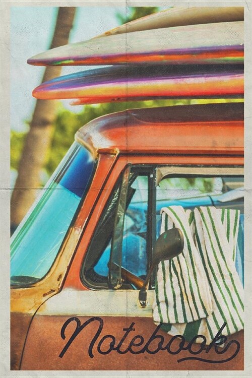 Notebook: Camper Van Conversion Chic Composition Book Journal Diary for Men, Women, Teen & Kids Vintage Retro Design Surf Advent (Paperback)