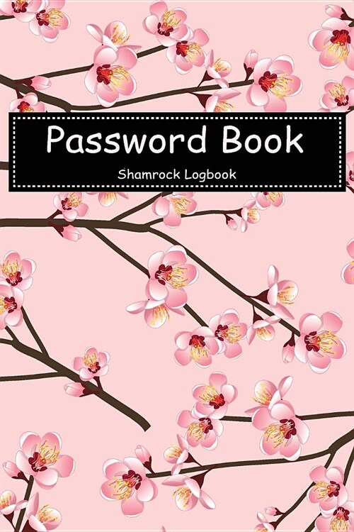 Password Book: With Flower Blossom Seamless on Pink Cover (Paperback)