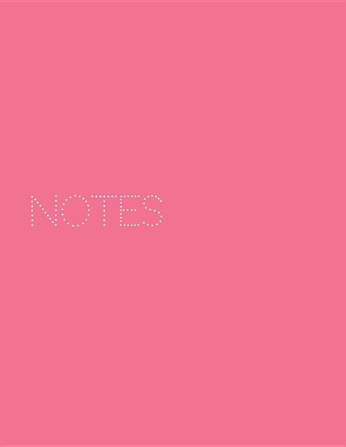 Notes: Minimalist Coral 8.5x11 Inch Wide Line Book, 110 Pages (Paperback)
