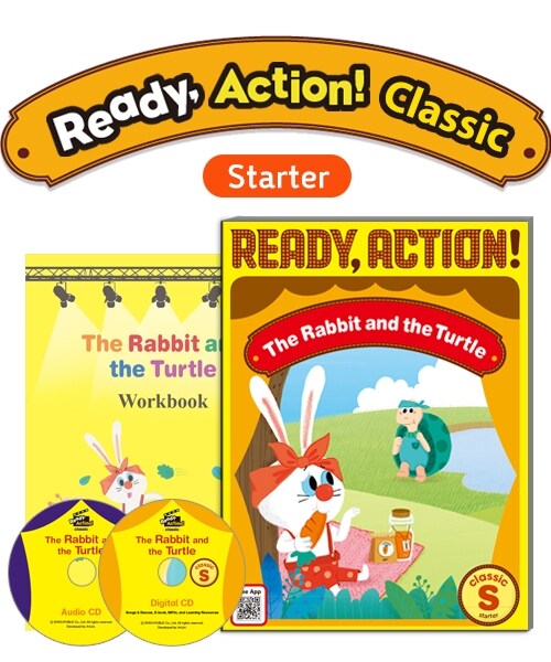 [중고] Ready Action Classic Starter : The Rabbit and the Turtle (Student Book with CDs + Workbook)