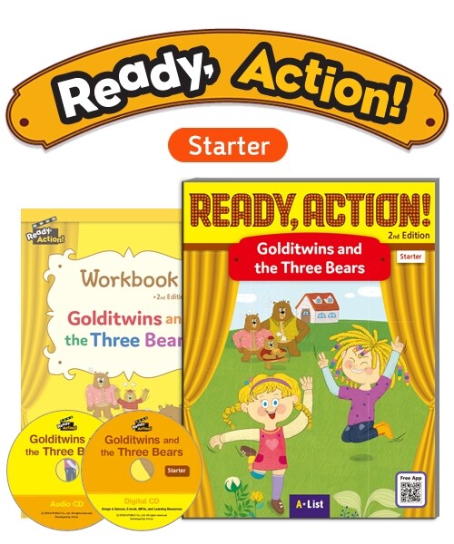 [중고] Pack-Ready Action 2E Starter Golditwins and the Three Bears (Student Book with CDs + Workbook, 2nd Edition)