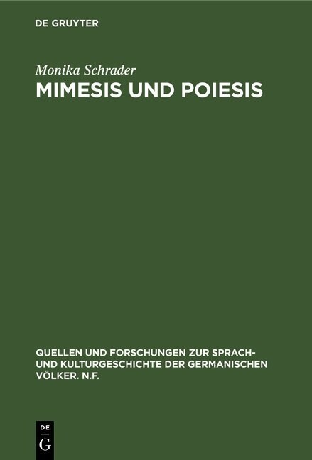 Mimesis Und Poiesis (Hardcover)