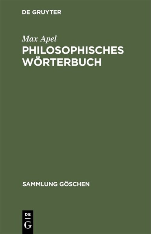 Philosophisches W?terbuch (Hardcover, 3, 3., Neubearb. A)