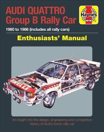 Audi Quattro Rally Car Manual : 1980 to 1987 (includes Group 4 & Group B rally cars) (Hardcover)