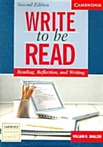 [중고] Write to be Read Students Book : Reading, Reflection, and Writing (Paperback, 2 Revised edition)