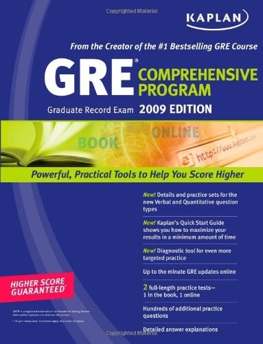 [중고] Kaplan GRE Exam 2009 Comprehensive Program (Paperback)