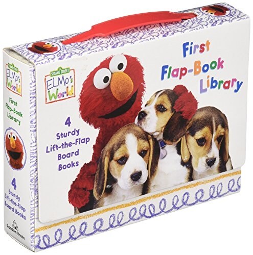Elmos World: First Flap-Book Library (Sesame Street): Balls!; Puppies!; Babies!; Food! (Boxed Set)