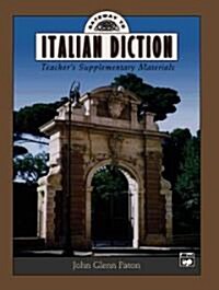 Gateway to Italian Diction (Paperback, Bilingual, Teachers Guide)