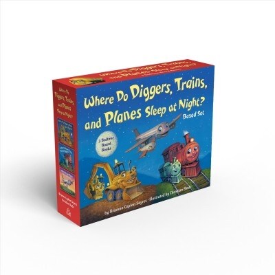 Where Do Diggers, Trains, and Planes Sleep at Night? Board Book Boxed Set (Hardcover)