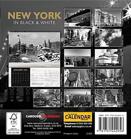 New York B&W Easel 2013 (Paperback)