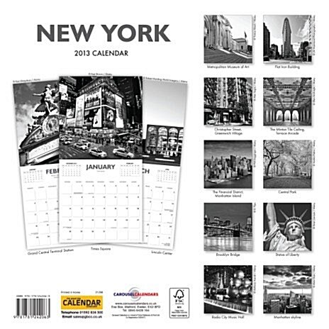 New York B&W Wall 2013 (Paperback)