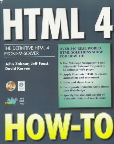 Html 4 How-To (Paperback, CD-ROM)
