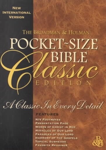 Holy Bible New International Version Broadman and Holman Classic Black Bonded (Paperback, POC)