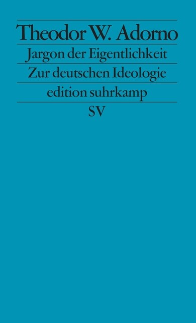 Jargon der Eigentlichkeit (Paperback)